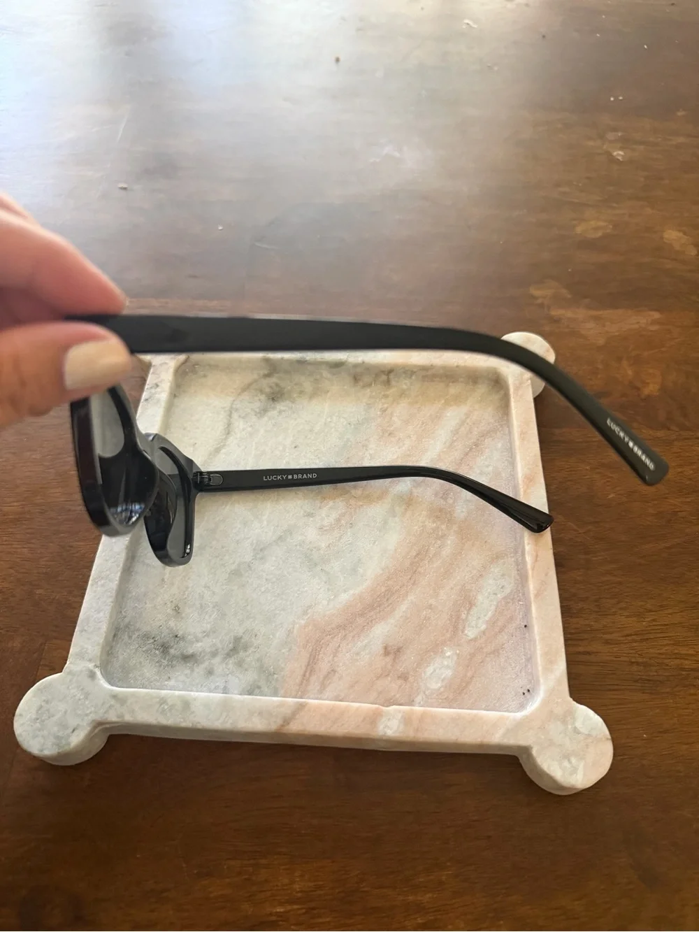 lucky brand Classic Black Square Frame Sunglasses